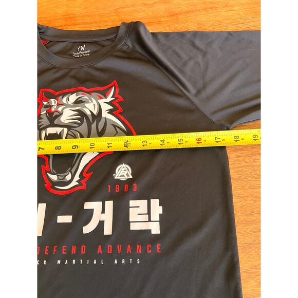 Tiger Rock Martial Arts Youth Medium Shirt Black Red Graphic Tee YM Uniform - Picture 4 of 5